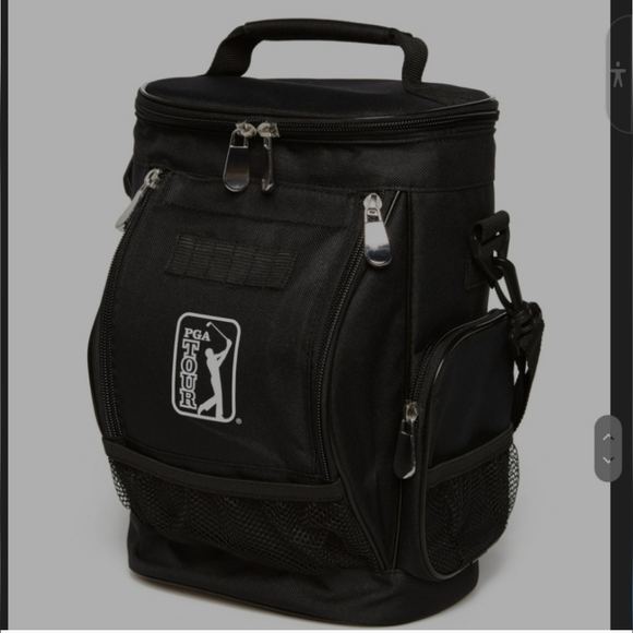 NWT PGA Tour Unisex 10 Can Insulated Golf Cooler Bag Black One Size - Picture 3 of 4